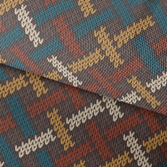 Cross Stripe Knit Waterproof Oxford