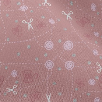 Button Yarn Scissors Chiffon