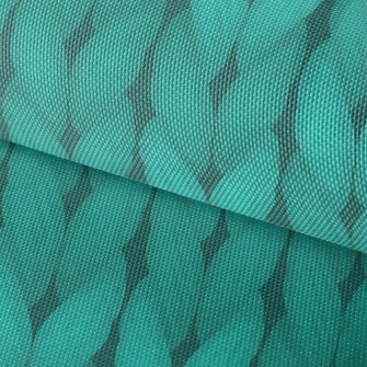 Turquoise Wool Knit Waterproof Oxford