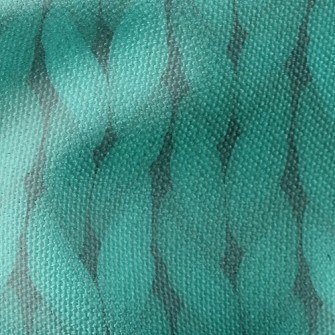 Turquoise Wool Knit Waterproof Canvas