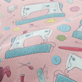 Sewing Machine And Scissors Performance Linen