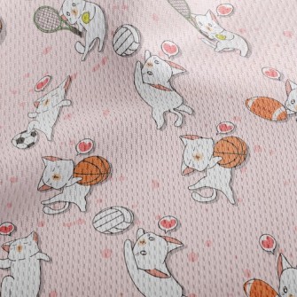 Funny Cat Sports Athletic Mesh Flat Back