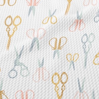 Various Shapes Of Scissors Birdseye Piqué