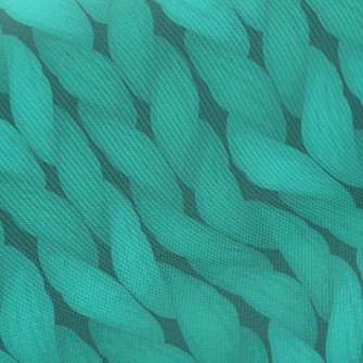 Turquoise Wool Knit Twill
