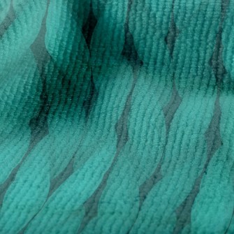 Turquoise Wool Knit Terry