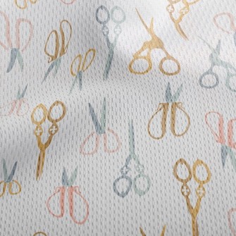 Various Shapes Of Scissors Athletic Mesh Flat Back