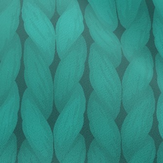 Turquoise Wool Knit Chiffon