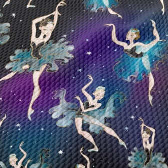Ballet Dancer Under The Stars Birdseye Piqué