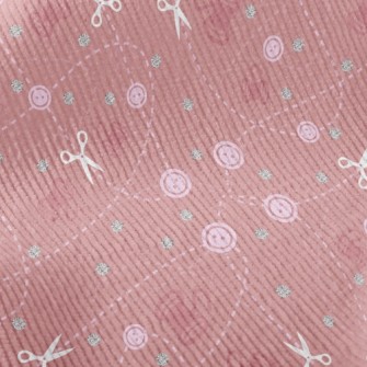 Button Yarn Scissors Standard Corduroy