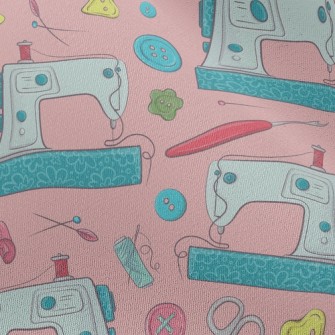 Sewing Machine And Scissors Chiffon