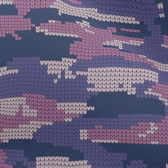 Artistic Camouflage Knit Chiffon