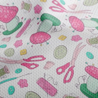 Sewing Kit Buttons Athletic Mesh Flat Back