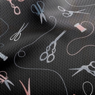 Old Style Tailor Scissors Athletic Mesh Flat Back