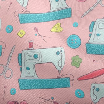 Sewing Machine And Scissors Dobby