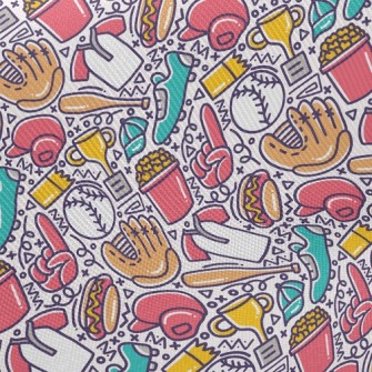 Cartoon Baseball Doodle Twill