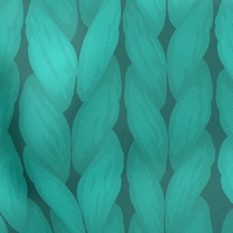 Turquoise Wool Knit Stretch Ponte