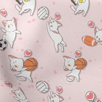 Funny Cat Sports Stretch Ponte