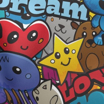 Love And Peace Animal Party Stretch Ponte