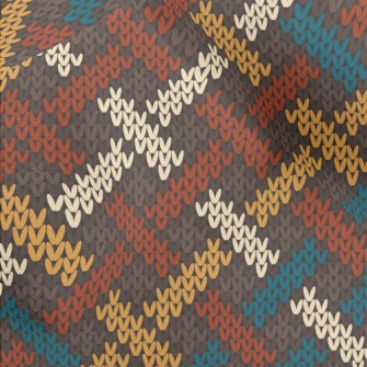 Cross Stripe Knit Micro Fleece