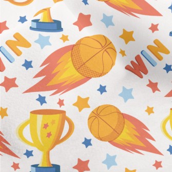 Basketball Championship Trophy Micro Fleece