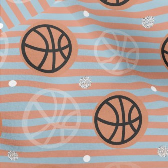 Basketball Stripes Micro Fleece