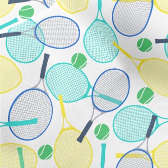 Tricolor Tennis Racket Micro Fleece