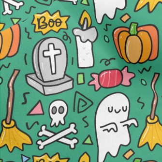 Cartoon Tombstone Candle Micro Fleece