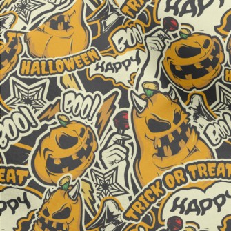 Evil Pumpkin Begging For Candy Micro Fleece