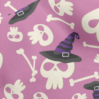 Skull And Witch Hat Micro Fleece