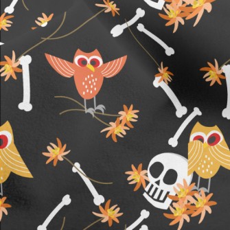 Skull And Owl Micro Fleece