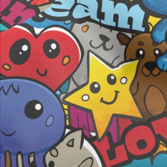 Love And Peace Animal Party Micro Fleece