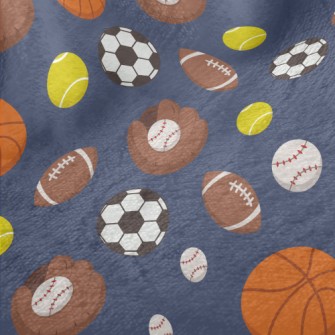 Baseball Basketball Football Minky