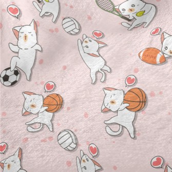 Funny Cat Sports Minky
