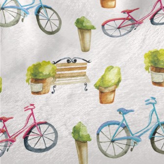 Benches And Bicycles Minky