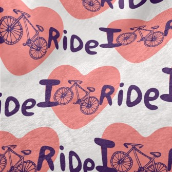 I Love Bicycles Minky