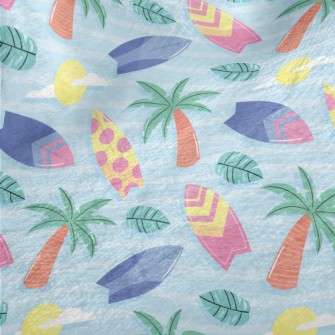 Surfboards And Palm Trees Minky