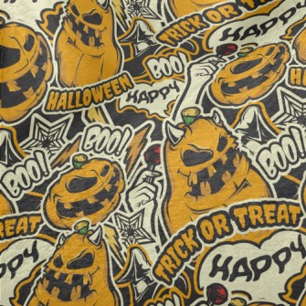 Evil Pumpkin Begging For Candy Minky