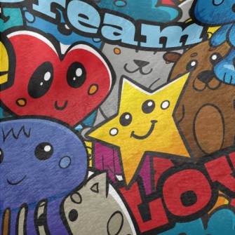 Love And Peace Animal Party Minky