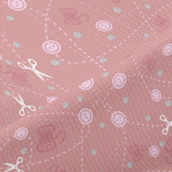 Button Yarn Scissors Piqué