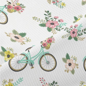Flower Decoration Bicycle Piqué