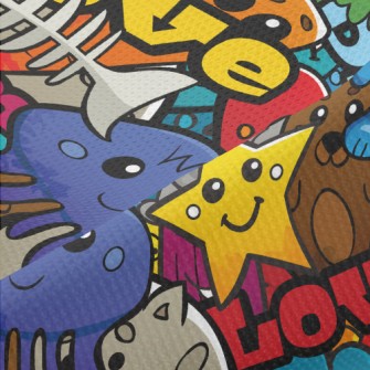 Love And Peace Animal Party Piqué