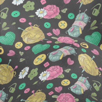 Flower Wool Buttons Lightweight Performance Linen