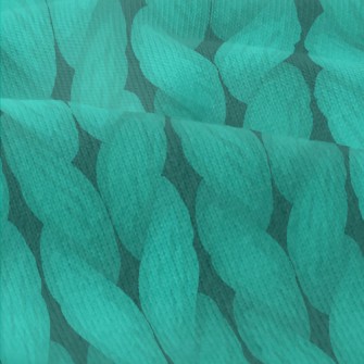 Turquoise Wool Knit Modern Jersey