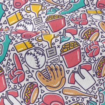 Cartoon Baseball Doodle Modern Jersey