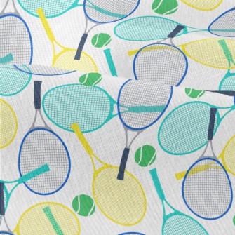 Tricolor Tennis Racket Modern Jersey