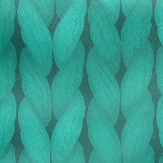 Turquoise Wool Knit Jersey Backed Fleece