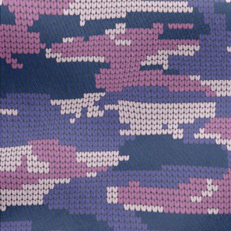 Artistic Camouflage Knit Jersey Backed Fleece