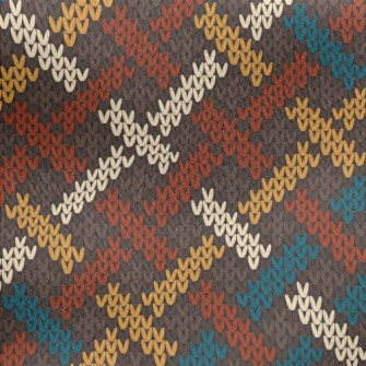 Cross Stripe Knit Jersey Backed Fleece