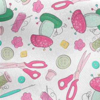 Sewing Kit Buttons Jersey Backed Fleece