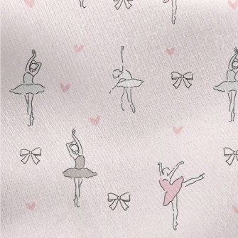 Bow Ballerina Jersey Backed Fleece